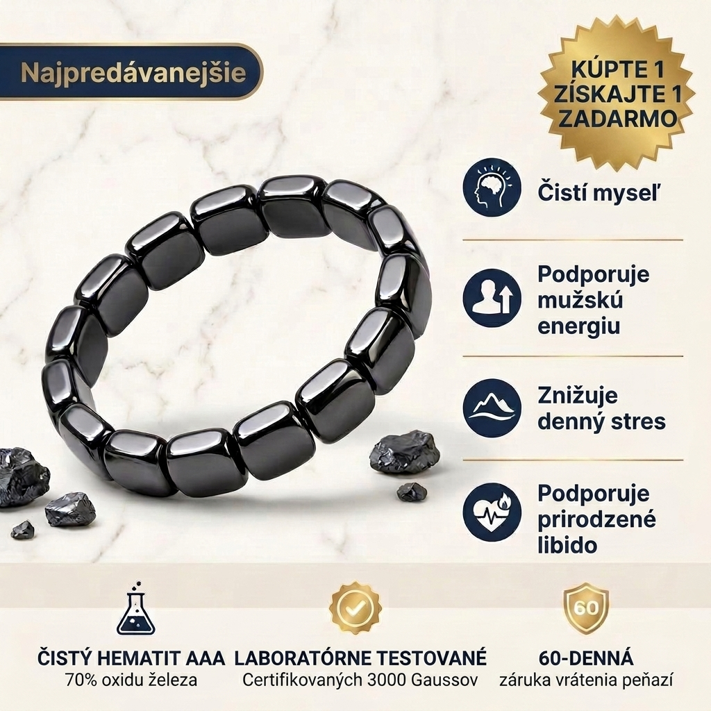 HARMIA® – Magnetický náramok s hematitom